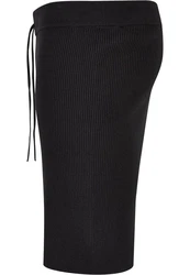 URBAN CLASSICS Shorts Herren Ribbed Shorts Schwarz/Dunkelblau