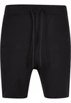 URBAN CLASSICS Shorts Herren Ribbed Shorts Schwarz/Dunkelblau