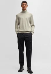 BOSS ORANGE Strickpullover Akiro_S Khaki/Beige