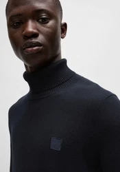 BOSS ORANGE Strickpullover Akiro_S Schwarz/Dunkelblau