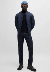 BOSS ORANGE Strickpullover Akiro_S Schwarz/Dunkelblau