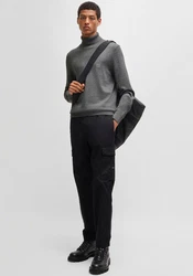 BOSS ORANGE Strickpullover Akiro_S Dunkelgrau/Grau/Hellgrau