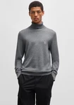 BOSS ORANGE Strickpullover Akiro_S Dunkelgrau/Grau/Hellgrau