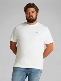 Calvin Klein Jeans Plus T-Shirt PLUS WOVEN LABEL REGULAR TEE in groen Gren, mit kleinem Logo-Patch