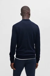 BOSS Pullover Avac Dunkelblau/Blau