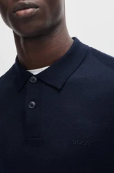 BOSS Pullover Avac Dunkelblau/Blau