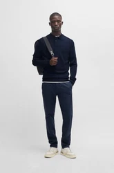 BOSS Pullover Avac Dunkelblau/Blau