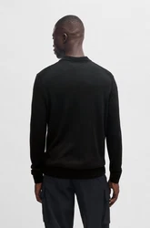 BOSS Pullover Avac Schwarz/Dunkelblau/Braun