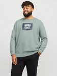 Jack & Jones Plus Sweatshirt JJHudson Grün/Dunkelgrün