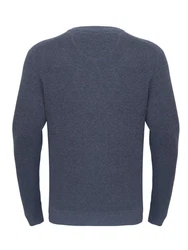 Schietwetter Strickpullover Herren Samm Dunkelblau/Grau