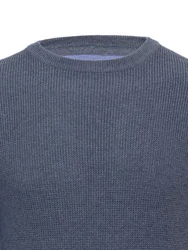 Schietwetter Strickpullover Herren Samm Dunkelblau/Grau