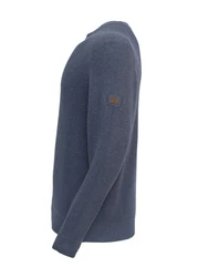 Schietwetter Strickpullover Herren Samm Dunkelblau/Grau