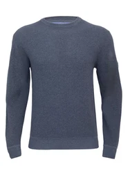 Schietwetter Strickpullover Herren Samm Dunkelblau/Grau