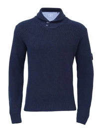 Schalkragenpullover Herren Wollpullover Scott Baumwolle