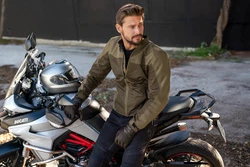 SHIMA Motorradjacke Openair Dunkelgrün/Khaki/Braun/Grau
