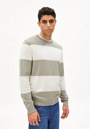 Strickpullover LOUKAA STRIPES Herren Pullover aus Bio-Baumwolle Bio-Baumwolle