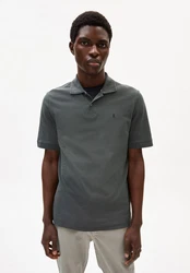 ARMEDANGELS Poloshirt 'Maario' (GOTS) Dunkelgrau/Grau/Dunkelgrün/Khaki/Hellgrau