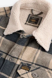 Next Hemdjacke mit Teddyfellfutter (1-St) Creme/Beige/Hellblau/Braun/Grau