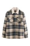 Next Hemdjacke mit Teddyfellfutter (1-St) Creme/Beige/Hellblau/Braun/Grau