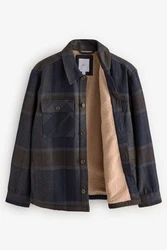 Next Hemdjacke mit Teddyfellfutter (1-St) Blau/Grau/Hellblau/Dunkelblau