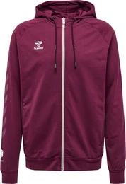 Trainingspullover hmlMOVE GRID COTTON ZIP HOODIE - grapewine