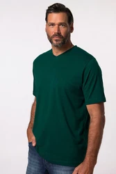 JP1880 T-Shirt Basic V-Ausschnitt Dunkelgrün/Grün