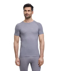 FALKE T-Shirt Wool-Tech Light Grau/Lila