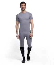 FALKE T-Shirt Wool-Tech Light Grau/Lila