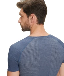 FALKE T-Shirt Wool-Tech Light Grau/Hellblau/Blau