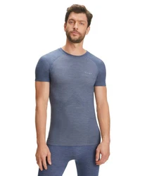 FALKE T-Shirt Wool-Tech Light Grau/Hellblau/Blau
