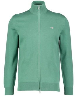 GANT Strickjacke CASUAL COTTON ZIP CARDIGAN Grün/Türkis/Dunkelgrün