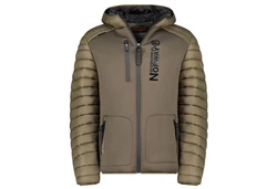 Geographical Norway Herren Winterjacke Beachwood Dunkelgrün/Braun/Khaki