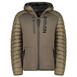 Geographical Norway Herren Winterjacke Beachwood Dunkelgrün/Braun/Khaki