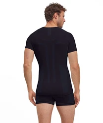 FALKE T-Shirt Warm Thermoregulierend Schwarz/Dunkelblau