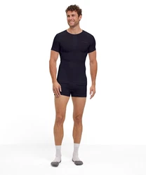 FALKE T-Shirt Warm Thermoregulierend Schwarz/Dunkelblau