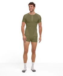 FALKE T-Shirt Warm Thermoregulierend Dunkelgrün/Grün