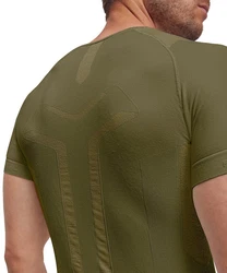 FALKE T-Shirt Warm Thermoregulierend Dunkelgrün/Grün