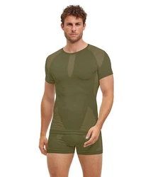 FALKE T-Shirt Warm Thermoregulierend Dunkelgrün/Grün
