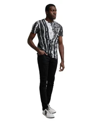 CARLO COLUCCI T-Shirt De Bellis Schwarz/Grau