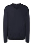 MAERZ Muenchen V-Ausschnitt Pullover Dunkelblau/Blau