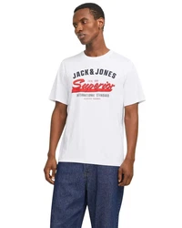 Jack & Jones Print-Shirt (Spar Set, 3er-Pack) Blau/Hellblau