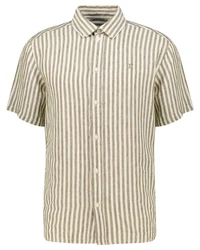 Les Deux Langarmhemd Herren Leinenhemd KRIS Beige/Khaki/Weiß
