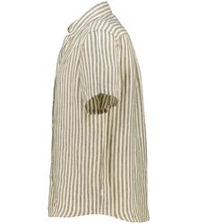 Les Deux Langarmhemd Herren Leinenhemd KRIS Beige/Khaki/Weiß