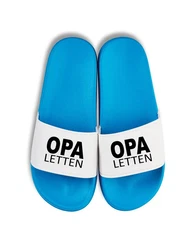 Youth Designz Herren Badelatschen Opa Letten Hellblau/Blau