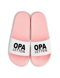 Herren Badelatschen Opa Letten Fun-Print lustig Geschenk Statement Badeschuh mit witzigen Aufdruck fr Mnner