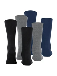 FALKE Socken 'Family' Dunkelblau/Schwarz/Grau