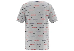 MUSTANG Schlafanzug (2 tlg) Oberteil Short graumelange/navy