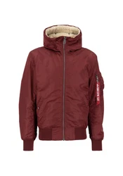 Alpha Industries Bomberjacke MA-1 Hooded Dunkelrot/Braun/Rot/Bordeaux