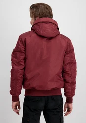 Alpha Industries Bomberjacke MA-1 Hooded Dunkelrot/Braun/Rot/Bordeaux
