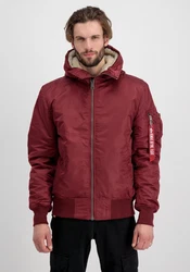 Alpha Industries Bomberjacke MA-1 Hooded Dunkelrot/Braun/Rot/Bordeaux